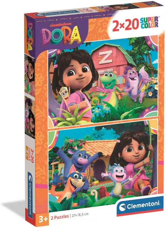 Puzzle 2x20 Super Kolor Dora - tantis.pl