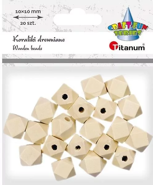 Koraliki drewniane. Kostki ze ściętymi rogami - tantis.pl