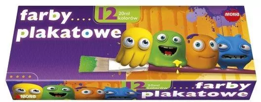 Farby plakatowe 12 kolorów - tantis.pl