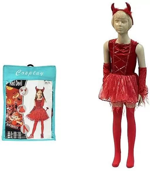 Strój karnawałowy diablica rozm. 100-110cm - tantis.pl