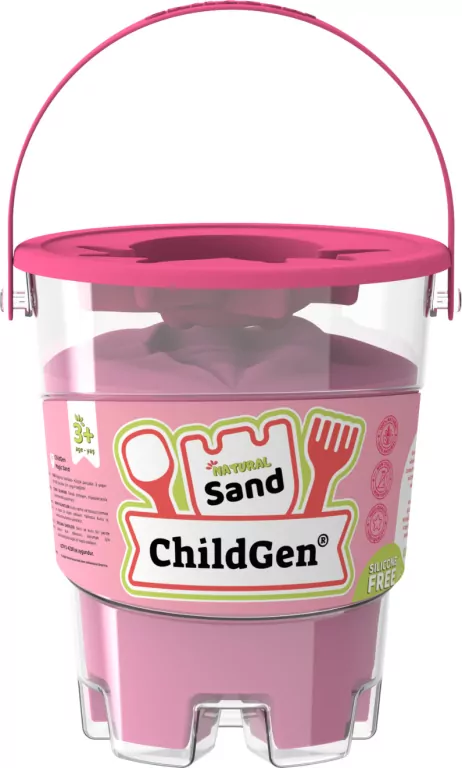 Piasek kinetyczny z foremką różowy 500g - tantis.pl