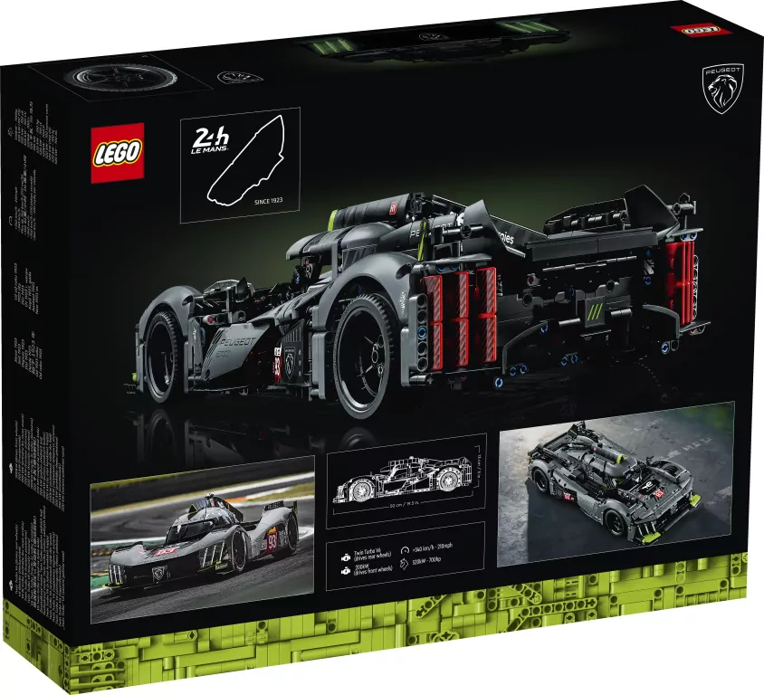 LEGO® Technic. PEUGEOT 9X8 24H Le Mans Hybrid Hypercar. 42156 - tantis.pl