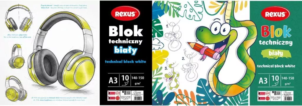 Blok techniczny biały A3/10K mix - tantis.pl
