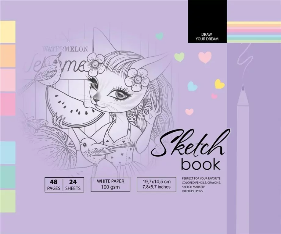 Sketchbook. Szkicownik 48 kartek. 197 x 145 mm - tantis.pl