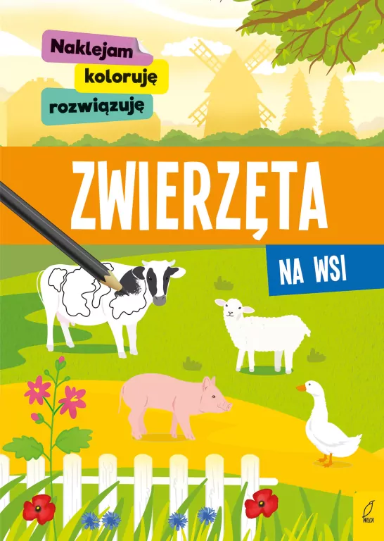 Zwierzęta na wsi. Naklejam, koloruję, rozwiązuję - tantis.pl