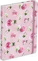 Brulion z gumką Kwiaty 13x18cm 120 kartek linia - tantis.pl