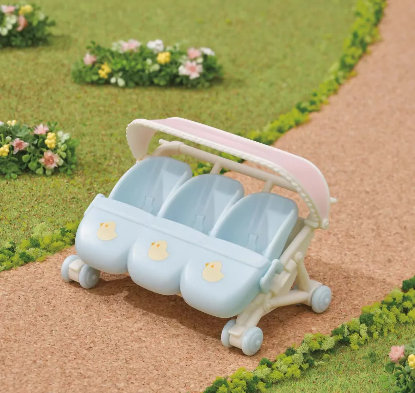 Spacerówka dla trojaczków. Sylvanian Families - tantis.pl