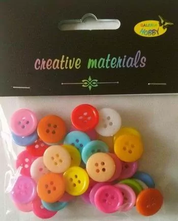 Guziki pastelowe 15mm. Kolorowe 12g - tantis.pl