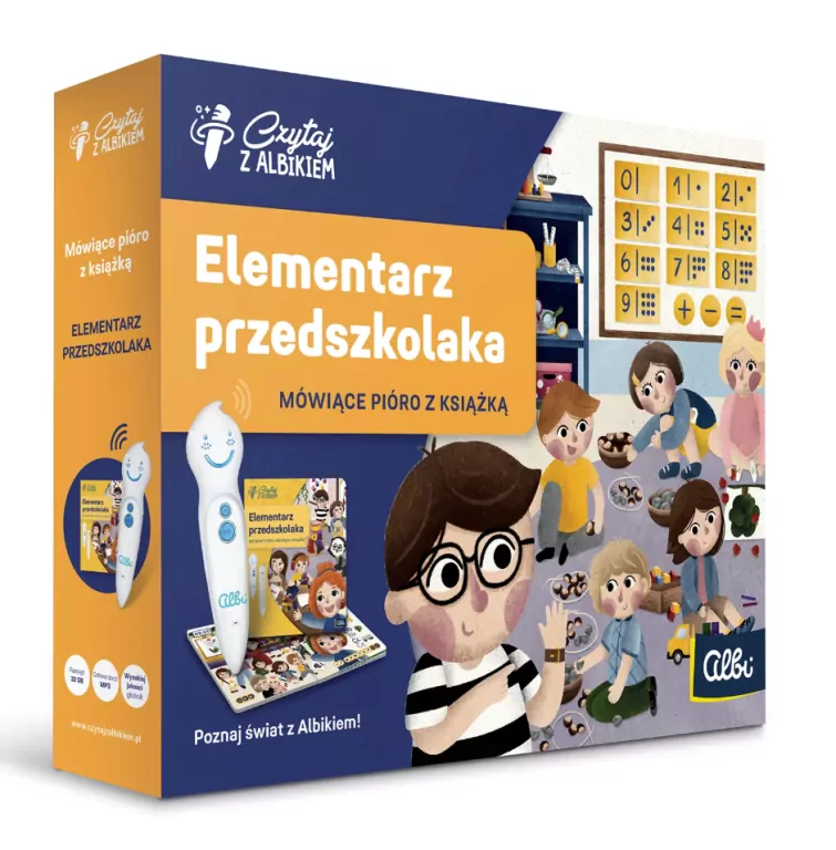 Elementarz przedszkolaka. Zestaw z piórem. Czytaj z Albikiem - tantis.pl