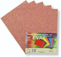 Pianka brokatowa A4 Eva miedziana biodegrad