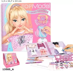 Zestaw kreatywny T-shirt Top Model z szablonami i naklejkami 13585A