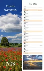 Kalendarz 2026 ścienny pasek Polskie krajobrazy