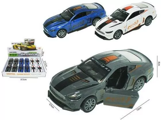 Auto metalowe 12cm światło, dźwięk 3 kolory K174B13 p12 mix cena za 1szt - tantis.pl