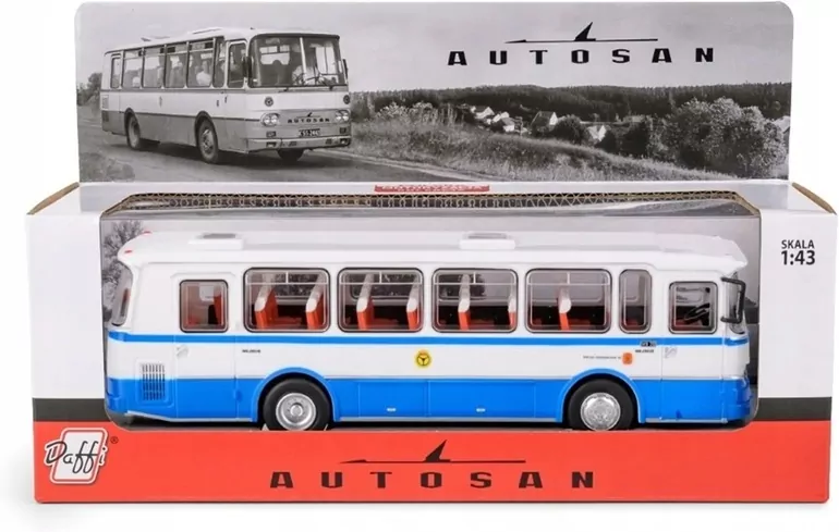 Autobus Autosan niebieski 1:43 - tantis.pl