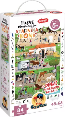 CzuCzu. Puzzle obserwacyjne. Stadnina koni. 84 el.