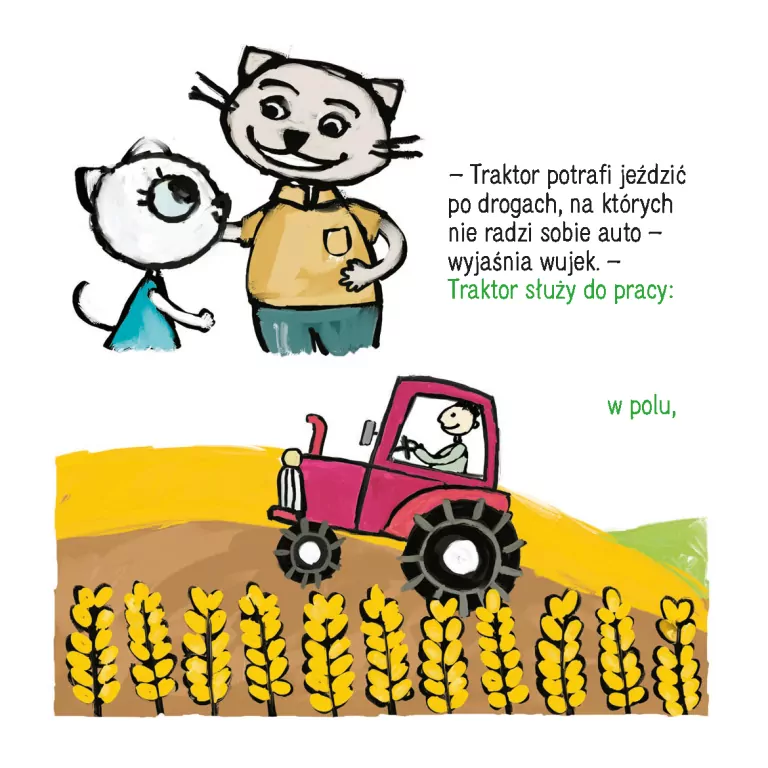 Kicia Kocia na traktorze. Kicia Kocia - tantis.pl