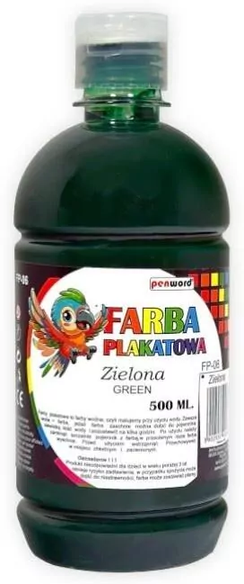 Farba plakatowa 500ml zielona - tantis.pl