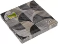 Serwetki DAISY Lunch SD 330x330 Geometria czarno beżowe 044501 - tantis.pl