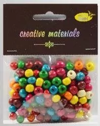 Koraliki drewniane kolorowe 26g - tantis.pl