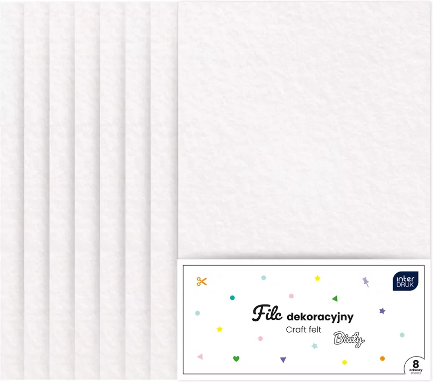 Filc dekoracyjny biały YNJ NOSTER - tantis.pl