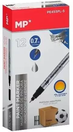 Marker olejowy 0,7mm srebrny (12szt) - tantis.pl