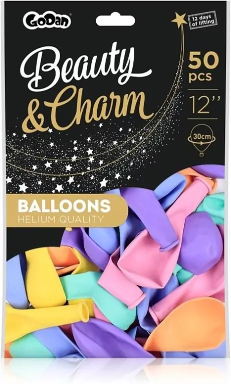 Balony makaroniki Beauty&Charm MIX 30cm 50szt - tantis.pl