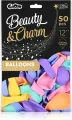 Balony makaroniki Beauty&Charm MIX 30cm 50szt - tantis.pl