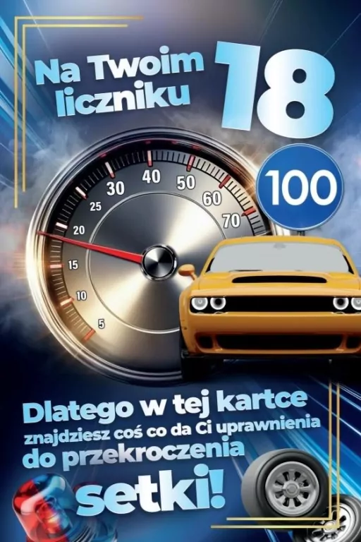 Karnet Prawo Jazdy 18 urodziny męskie - tantis.pl