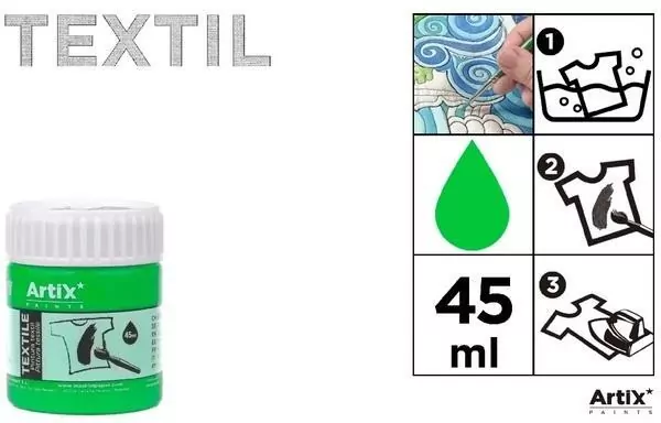 Farba do tkanin jasnozielona 45ml - tantis.pl