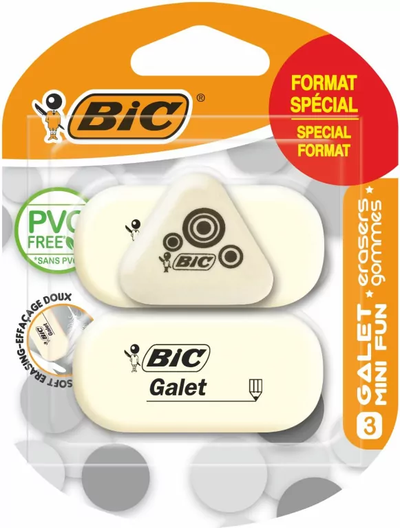 Gumka Galet Mini Fun 2+1szt BIC - tantis.pl