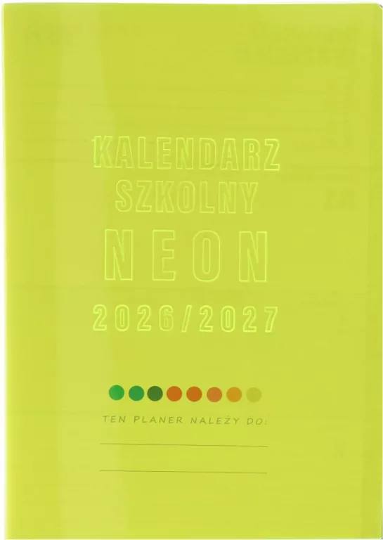 Kalendarz szkolny 2026/2027 "NEON" - tantis.pl