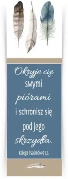 Zakładka duża - Okryję cię swymi piórami - tantis.pl