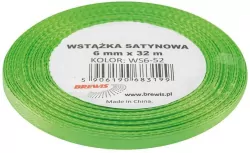 Wstążka satynowa zielona 6mmx32m