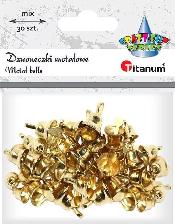 Dzwoneczki metalowe, złote - tantis.pl