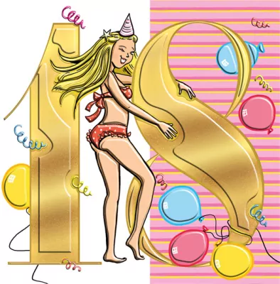 Karnet KW Urodziny Osiemnastka - Superwomen