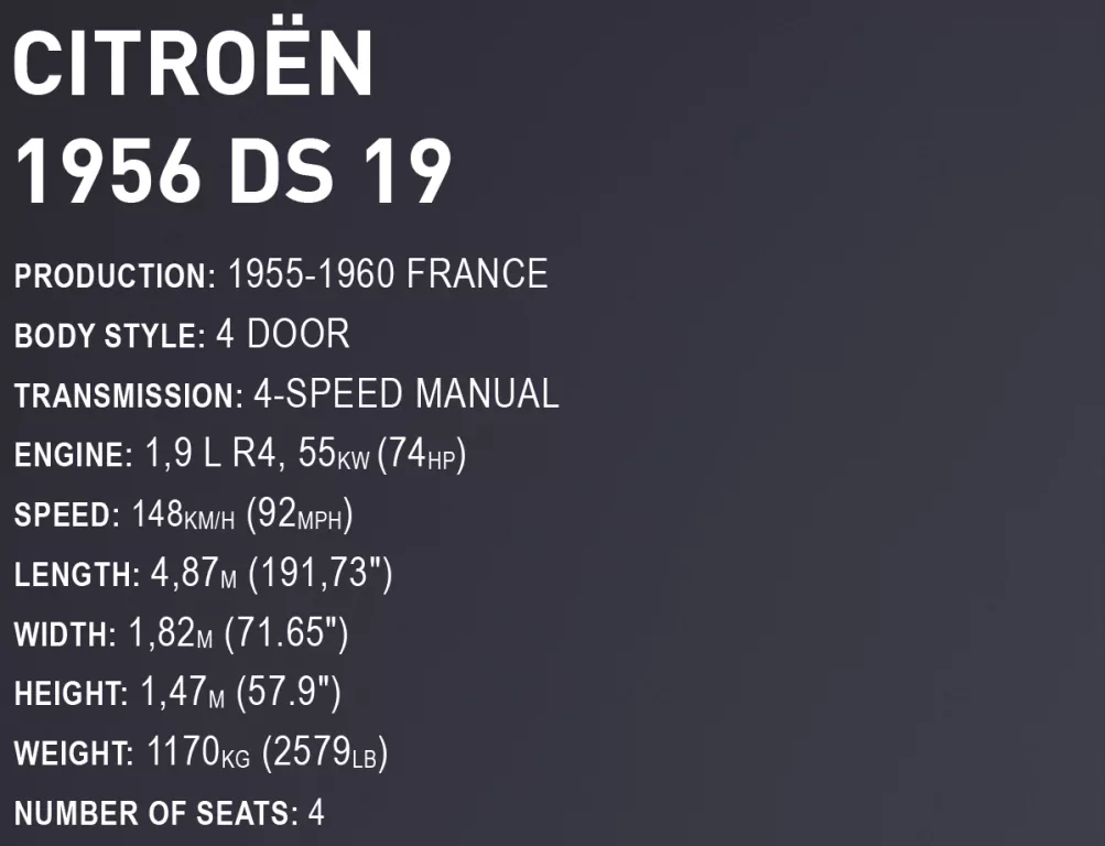 Citroen DS 19 1956. Executive Edition - tantis.pl