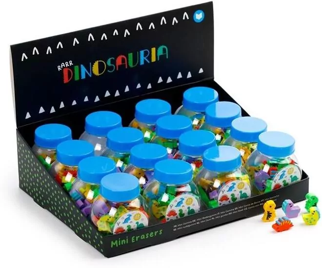 Gumki do mazania mini dinozaury w słoiczku - tantis.pl