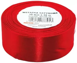 Wstążka satynowa czerwona 38mmx32m