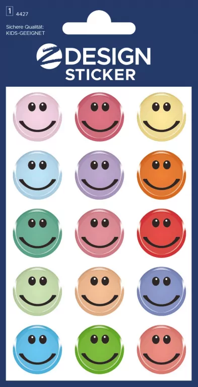 Naklejki błyszczące - buźki - tantis.pl