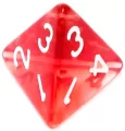 Komplet kości REBEL RPG - Kryształowe - Czerwone - tantis.pl
