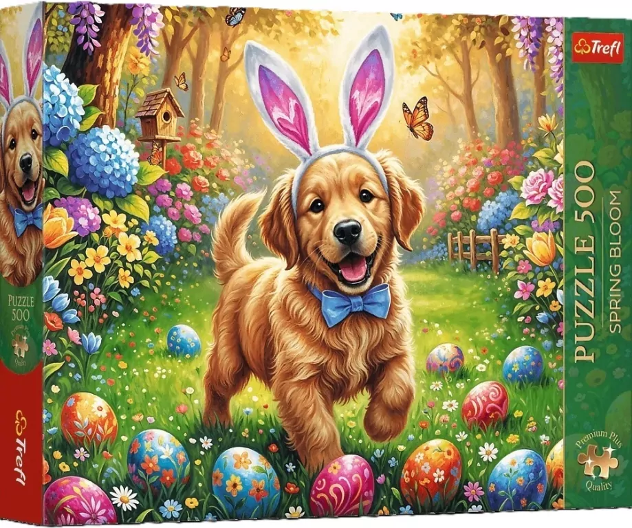 Puzzle 500 Premium Plus Wielkanocny piesek TREFL - tantis.pl
