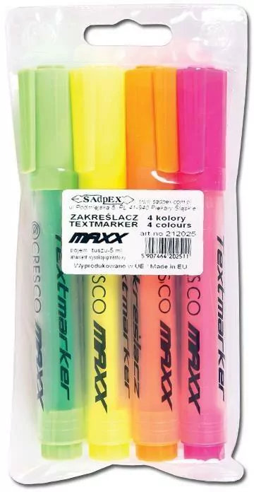 Zakreślacz Maxx. 4 kolory - tantis.pl