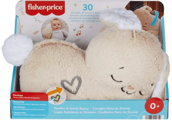 Fisher-Price. Przytulanka Śpiący Króliczek dźwięk - tantis.pl