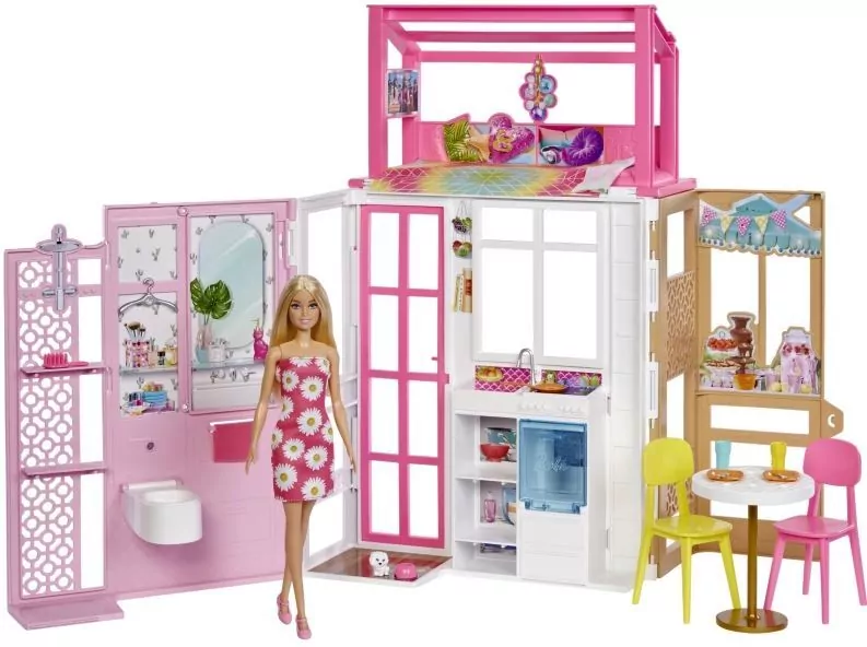 Barbie Kompaktowy domek + lalka - tantis.pl