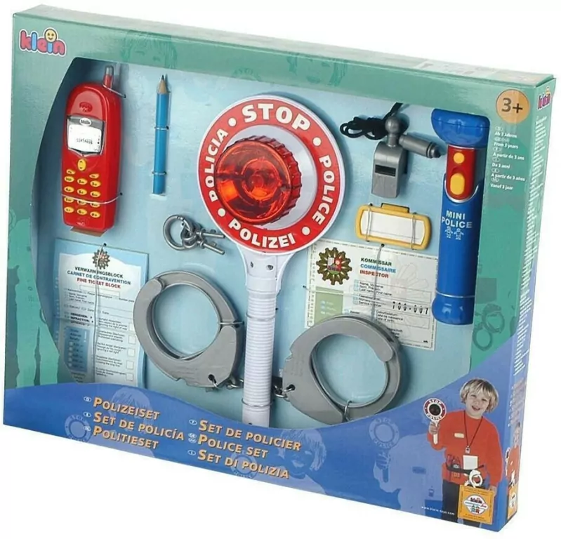 Zestaw policyjny z lizakiem. 10 elementów - tantis.pl