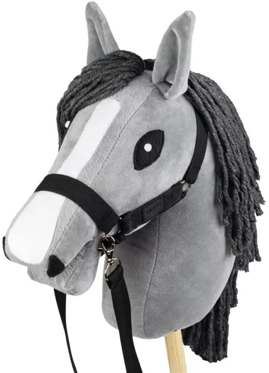 Hobby Horse Skippi. Koń na kiju szary - tantis.pl