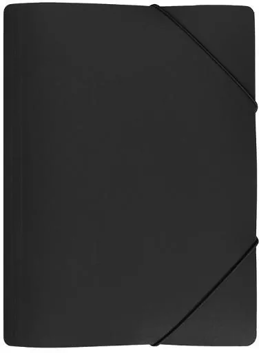 Teczka z gumką szeroka czarna - tantis.pl