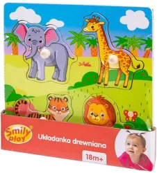 Układanka drewniana. Zoo