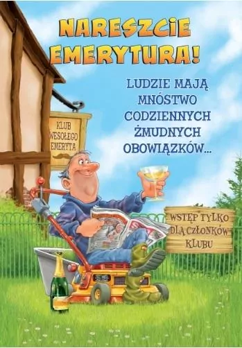 Kartka Emerytura duża - tantis.pl