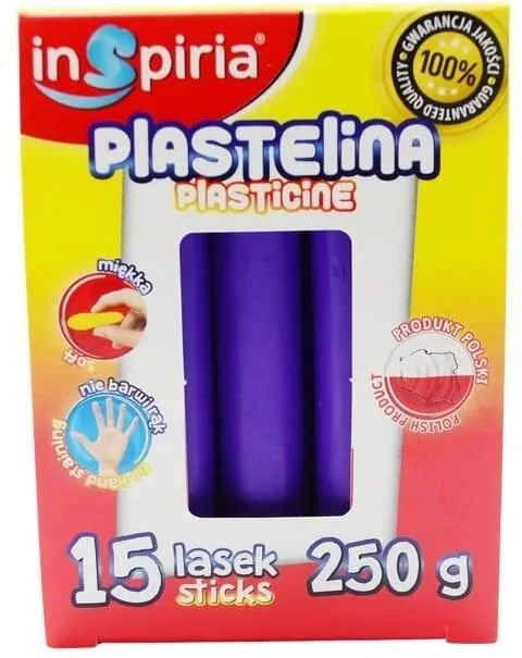 Plastelina fioletowa 15 lasek 250g - tantis.pl
